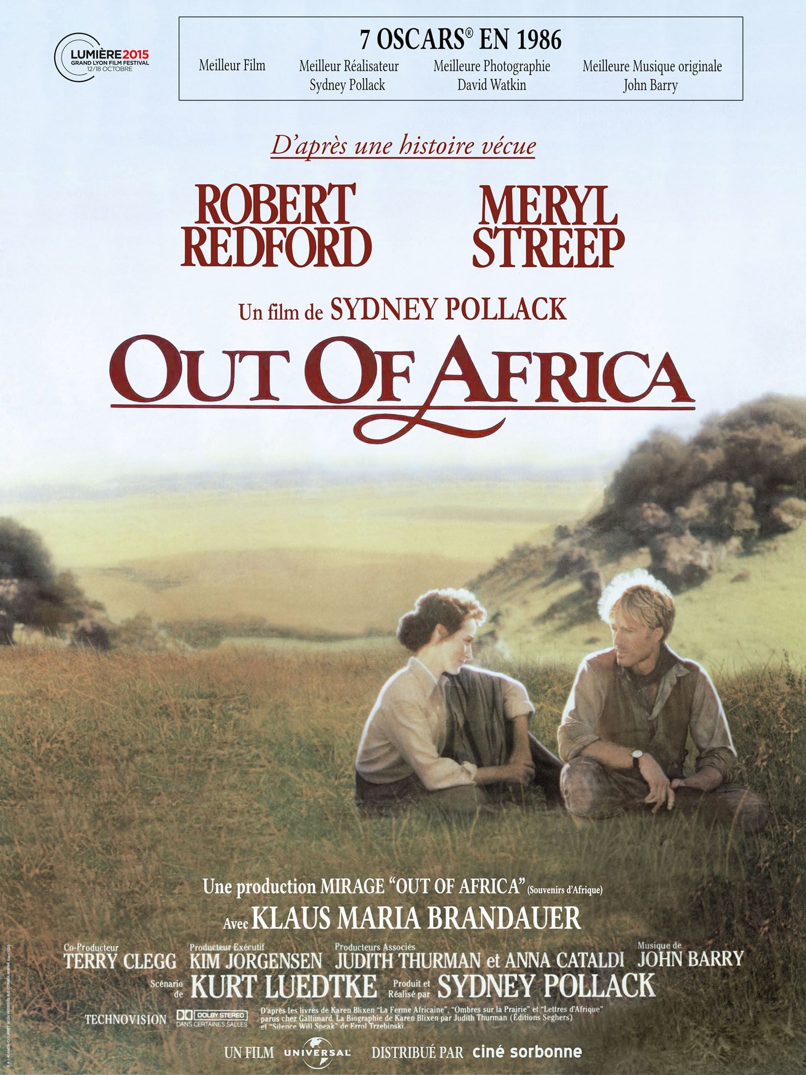 Affiche Out of Africa - Souvenirs d'Afrique de Sydney Pollack