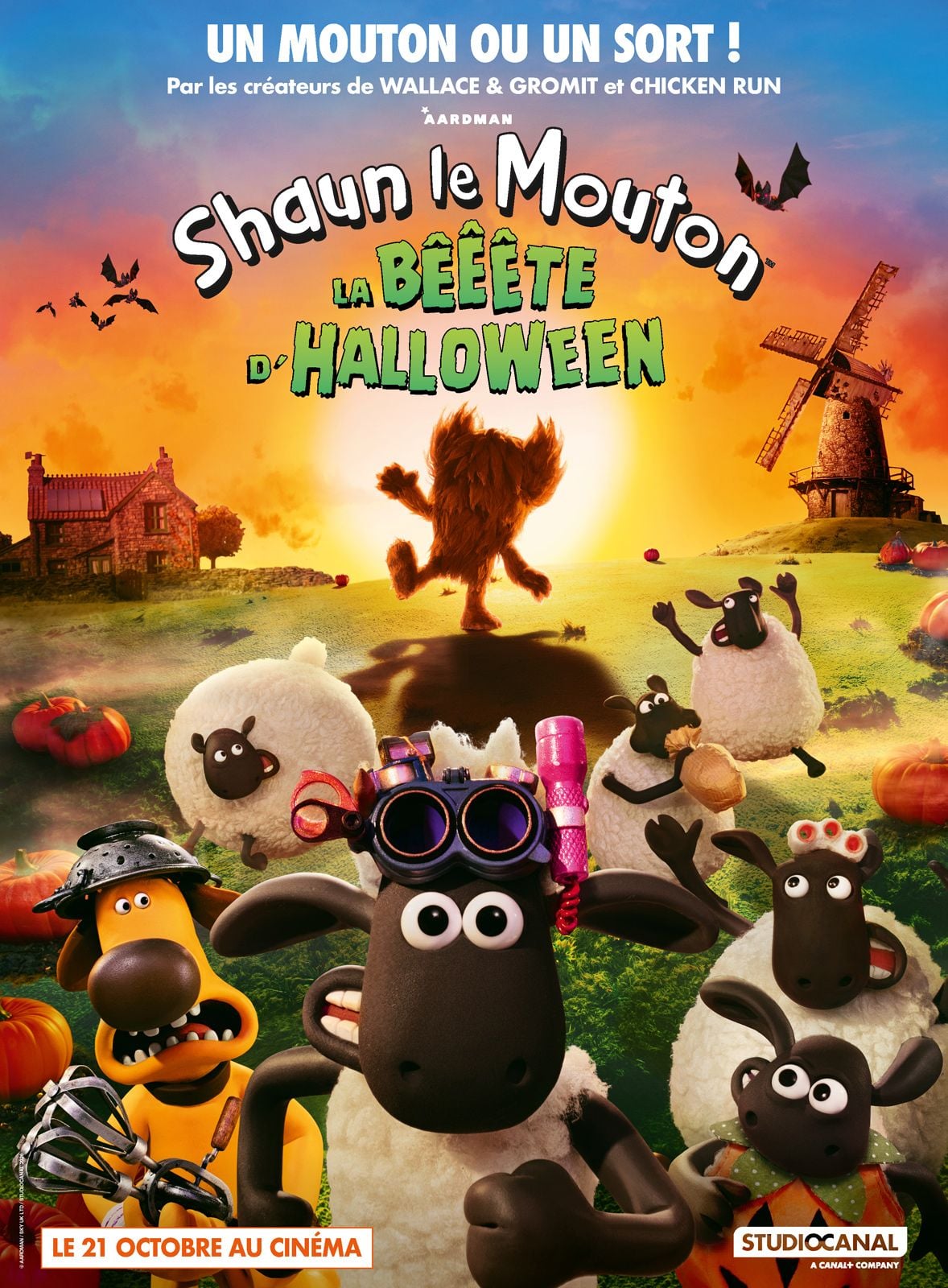Affiche Shaun le Mouton : La Bêêête d'Halloween
