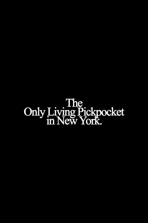 Affiche The last Pickpocket in New-York