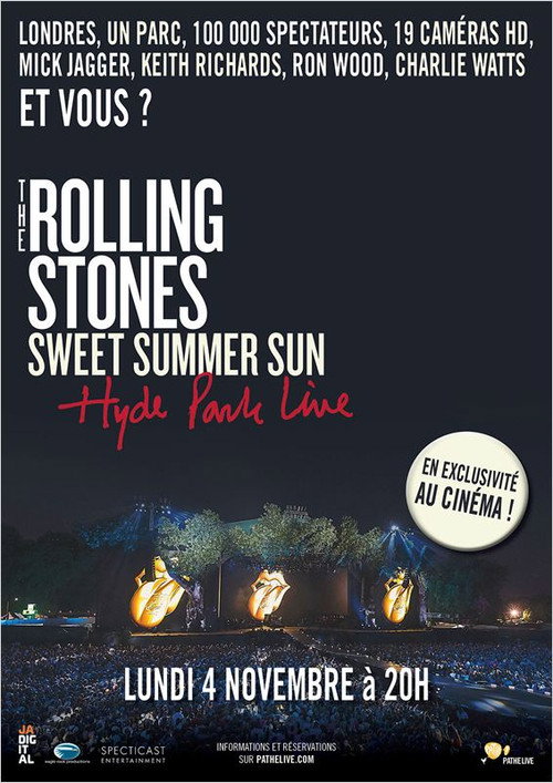 Affiche The Rolling Stones : Sweet Summer Sun - Hyde Park Live