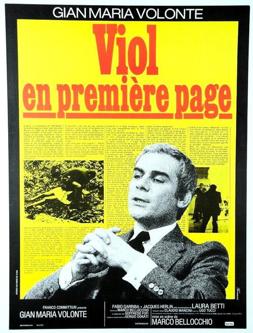 Affiche Viol en première page